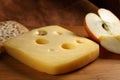 Jarlsberg cheese Royalty Free Stock Photo