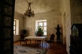 Jaromerice nad Rokytnou, Bohemia, Czech Republic, 06 July 2021: Castle interior with baroque wooden carved furniture, salon