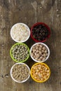 jars with beans grains Royalty Free Stock Photo