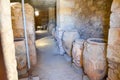 Jars in the Minoan palace Festos Royalty Free Stock Photo