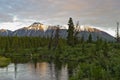 Jarvis River in late afternoon in the Yukon