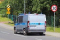 Jaslo/Yaslo, Poland - may 22,2018: Limiting the speed of traffic to 30 km/h and stop. Road sign on the highway. safety of traffic.