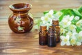 Jasmine essential oil. Royalty Free Stock Photo