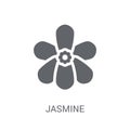 Jasmine icon. Trendy Jasmine logo concept on white background fr