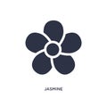 jasmine icon on white background. Simple element illustration from nature concept