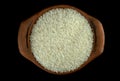 Jasmine rice in a clay pot Royalty Free Stock Photo