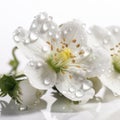 jasmine - white flowers on white background