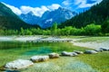 Jasna Lake and Julian Alps Nature in Kranjska Gora Slovenia