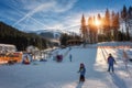 Jasna, Slovakia - January 18, 2019: Jasna ski resort in Low Tatras, Slovakia Slovensko