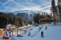 Jasna, Slovakia - January 18, 2019: Jasna ski resort in Low Tatras, Slovakia Slovensko