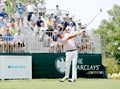 Jason Dufner at the 2015 final round of the Barclays Tournament held at the Plainfield Country Club in Edison,New Jersey. Royalty Free Stock Photo