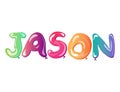 Jason Man name balloons text