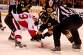 Jason Spezza face-off with Chris Kelly