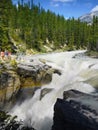 Jasper National Park, Sunwapta Falls Royalty Free Stock Photo