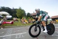 JASPER PHILIPSEN (ALPECIN-DECEUNINCK BEL) in the time trial stage at Tour de France. Royalty Free Stock Photo