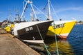 Fishing boats docked in port of Jastarnia Royalty Free Stock Photo