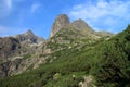 Jastrabia veza peak in Zelene pleso valley in High Tatras Royalty Free Stock Photo