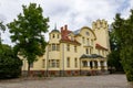 Jastrzebie, kujawsko pomorskie / Poland - 10 July 2019: Renovated historic palace in a small town. A great place for issuing