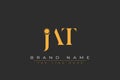 JAT abstract letter logo design Royalty Free Stock Photo