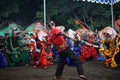 Jathilan barongan folk dance, Yogyakarta, Indonesia