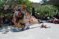 Jatilan/Jhatilan dance is traditional dance from Yogyakarta. The dancers using leathered horse kuda lumping.