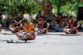 Jatilan/Jhatilan dance is traditional dance from Yogyakarta. The dancers using leathered horse kuda lumping.