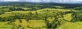 Jatiluwih rice terraces agriculture fields with rice or corn tropical harvest on Bali rice terraces aerial panorama view Royalty Free Stock Photo