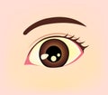 Jaundiced eye vector illustration