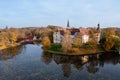 Jaunpils castle was built in 1301. as Livonia Order fortress. Latvia, view from above