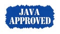 Java approved seal on white background - programming and certification stamp Royalty Free Stock Photo