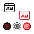 Java Code Icon Illustration Royalty Free Stock Photo