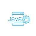 Java coding vector line icon