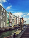 Java Eiland quay residential blocks Royalty Free Stock Photo