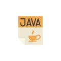 Java file flat icon
