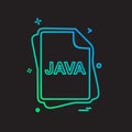 JAVA file type icon design vector