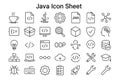 Java Icon Sheet Vector Icons for Java Programming Development Software Engineering Royalty Free Stock Photo