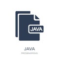 Java icon. Trendy flat vector Java icon on white background from