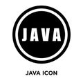 Java icon vector isolated on white background, logo concept of J