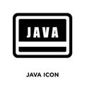 Java icon vector isolated on white background, logo concept of J