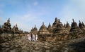 The temple of Borobudur on Java in Indonesia Royalty Free Stock Photo