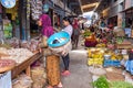 JAVA, INDONESIA - December 18, 2016: Sales women on the market s