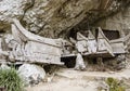 Java, Indonesia, June 13, 2022 - Londa Burial Caves funeral practices practiced several hundred years ago in Toraja. The