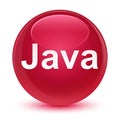 Java glassy pink round button