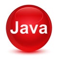 Java glassy red round button