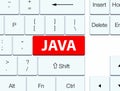 Java red keyboard button Royalty Free Stock Photo