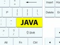 Java yellow keyboard button Royalty Free Stock Photo