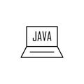 Java Notebook icon. Element of online and web for mobile concept and web apps icon. Thin line icon for website design and