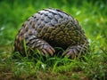 Ai Generated illustration Wildlife Concept of Java Pangolin manis javanica Royalty Free Stock Photo