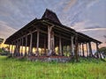 Java Pendopo Limasan or Limas Pavilion. Traditional Javanese House