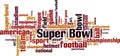 Super Bowl word cloud Royalty Free Stock Photo